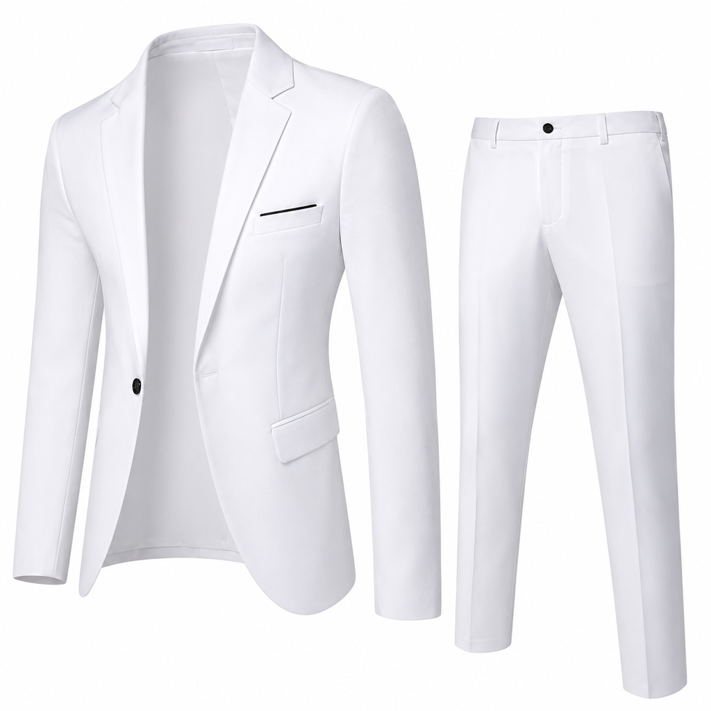 Costume classique ajusté pour homme, ensemble habillé 2 pièces
