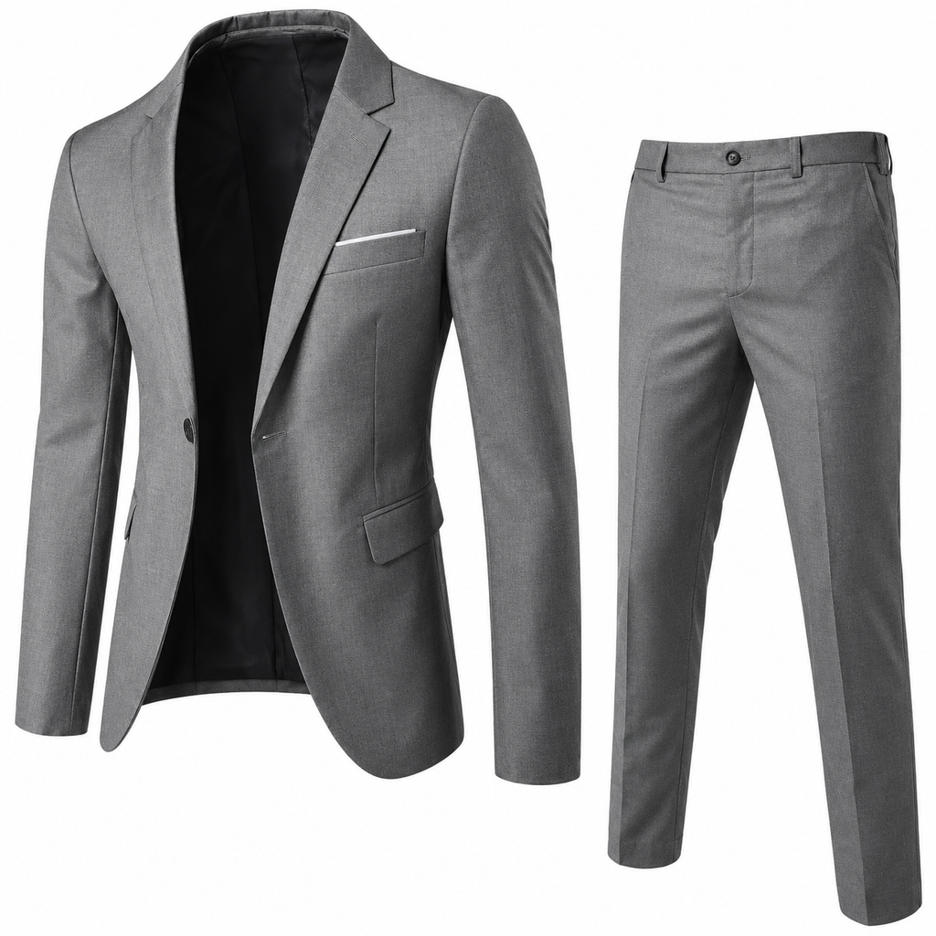 Costume classique ajusté pour homme, ensemble habillé 2 pièces