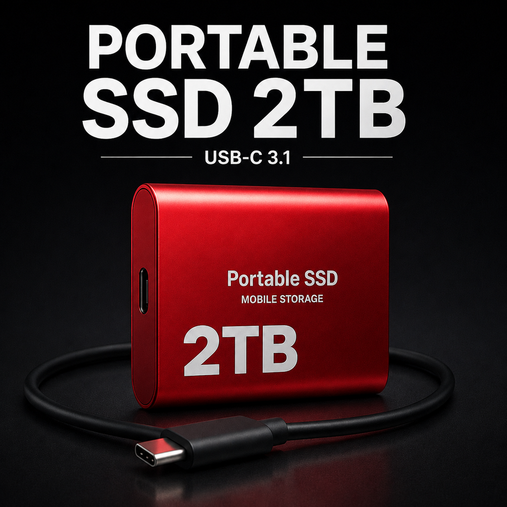 High-Performance 2TB External SSD – Portable Storage for Laptops and Desktops