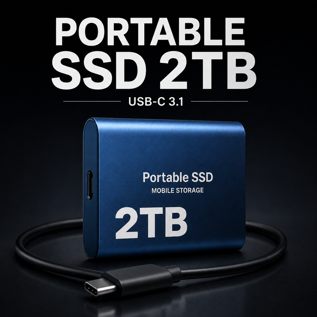 Leistungsstarke 2TB externe SSD – tragbarer Speicher für Laptops und Desktop-Computer