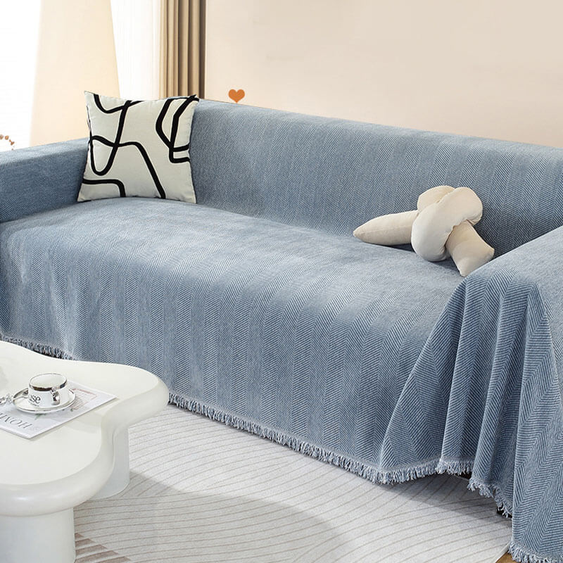 Ciepły Miękki koc z frędzlami