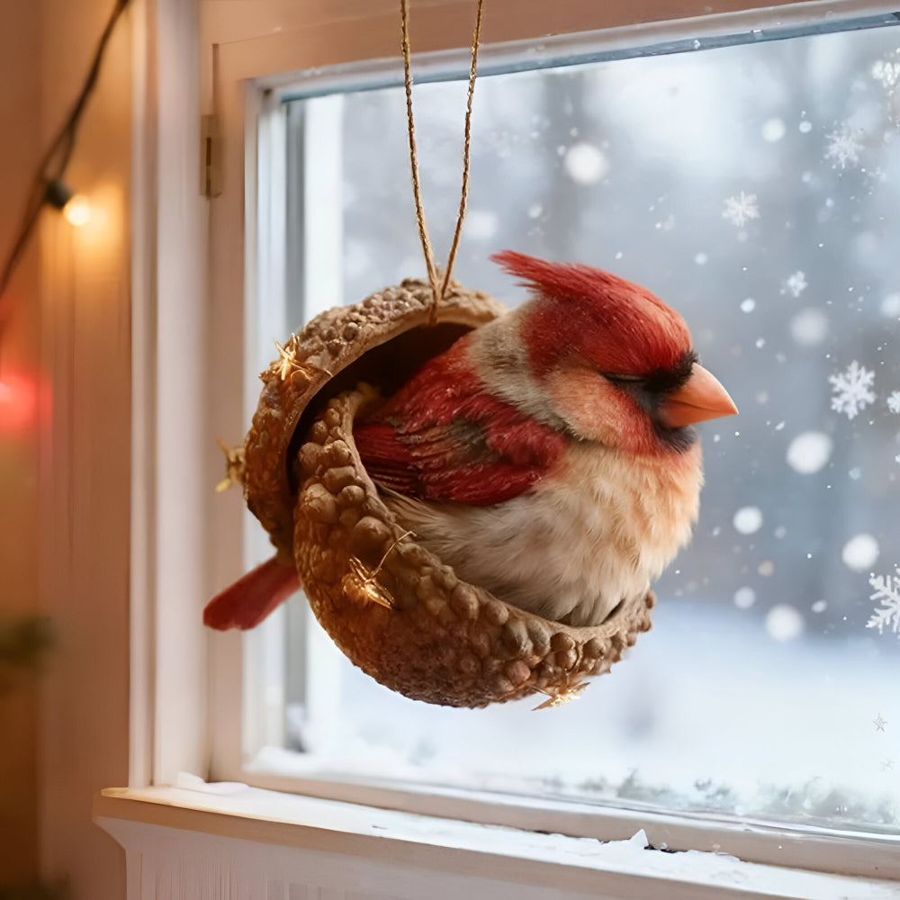 Dekoracje świąteczne wiszące Leśne zwierzęta w żołędziu