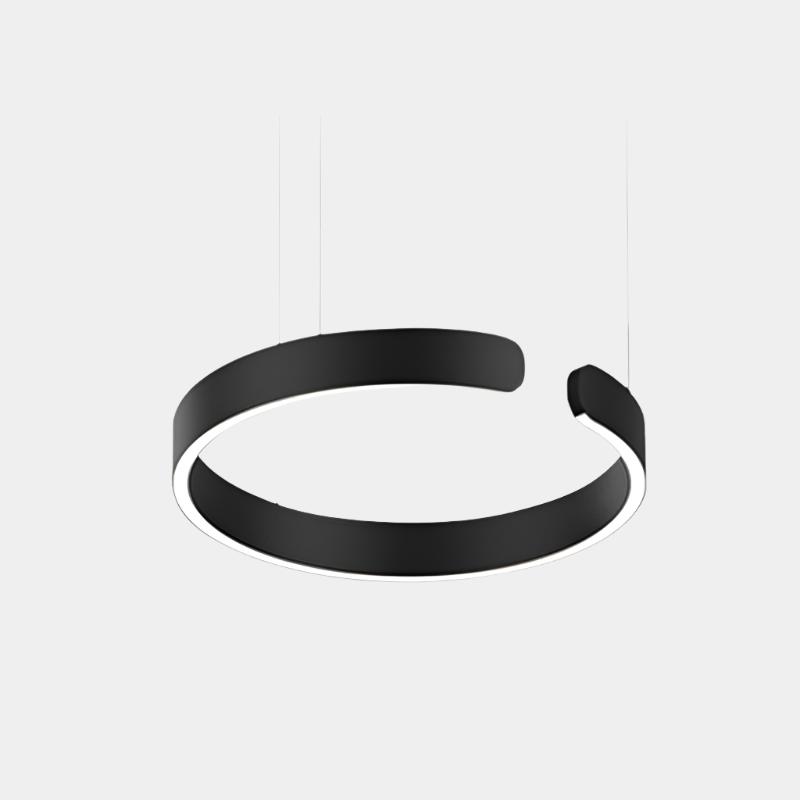 Atmospheric round luminous LED pendant lamp for living rooms