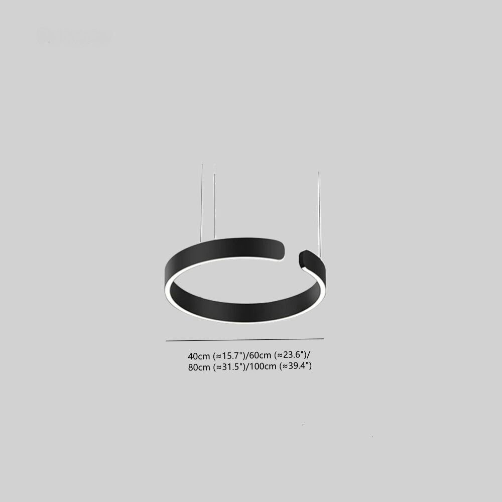 CircuLume: lampada a sospensione LED rotonda in metallo dal design moderno – per soggiorno e corridoio