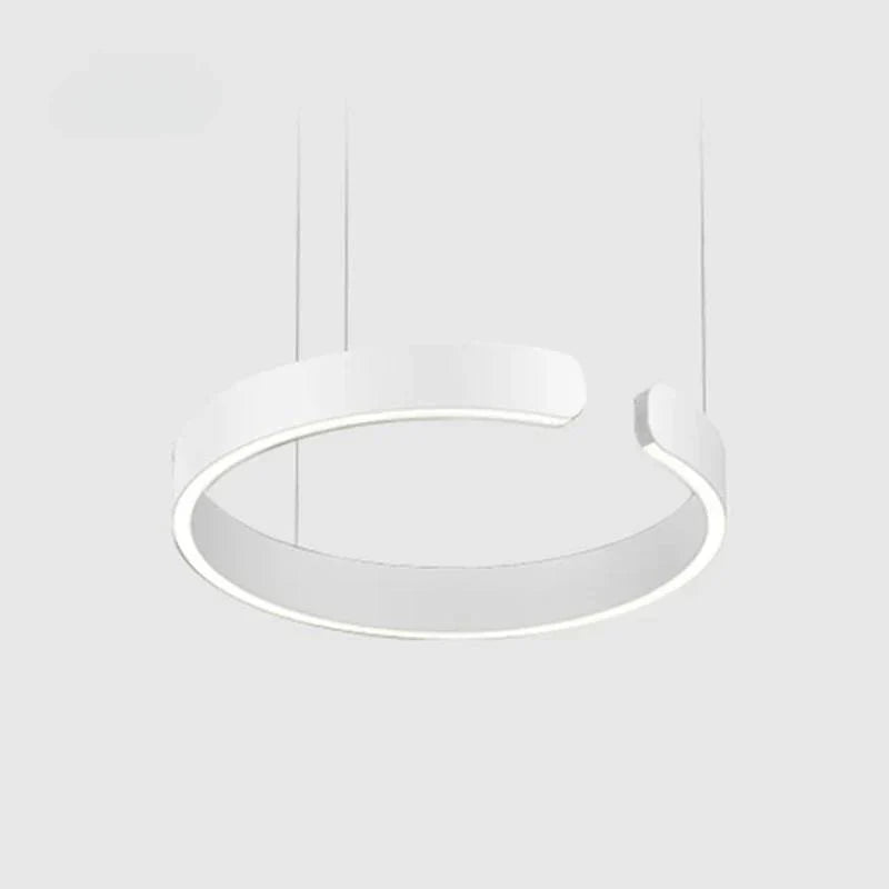 Atmospheric round luminous LED pendant lamp for living rooms