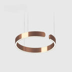 Atmospheric round luminous LED pendant lamp for living rooms