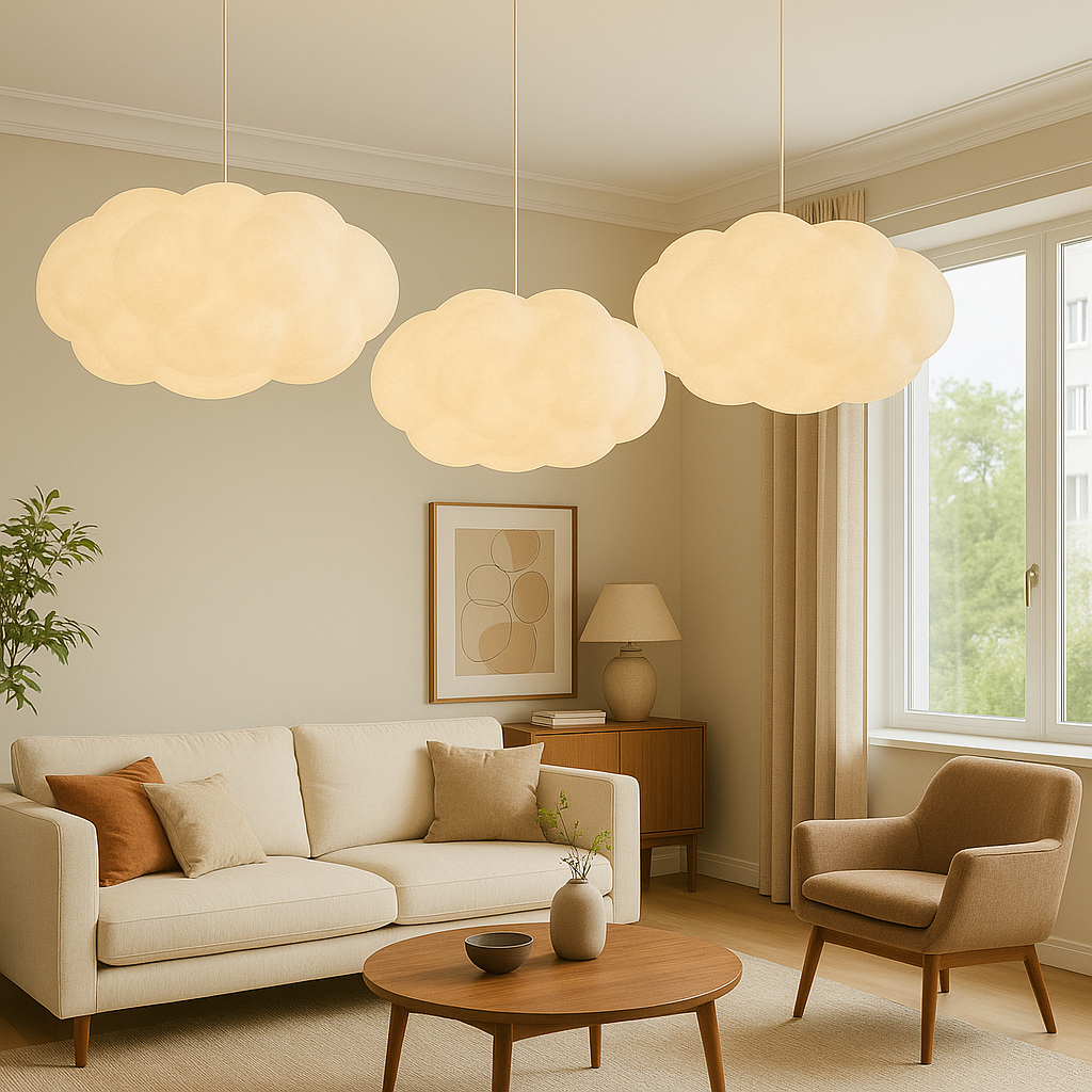 Lampada a sospensione LED elegante a forma di nuvola per casa moderna