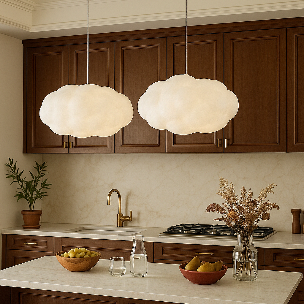 Lampada a sospensione LED elegante a forma di nuvola per casa moderna
