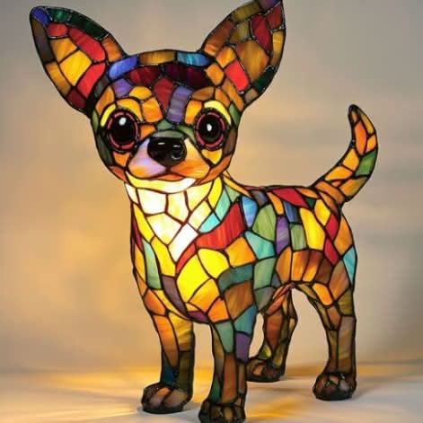Lampada LED artistica e accogliente con motivi animali