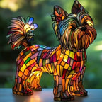 Decorative dog-shaped table lamp with LED backlight