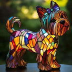 Decorative dog-shaped table lamp with LED backlight