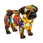 Decorative dog-shaped table lamp with LED backlight
