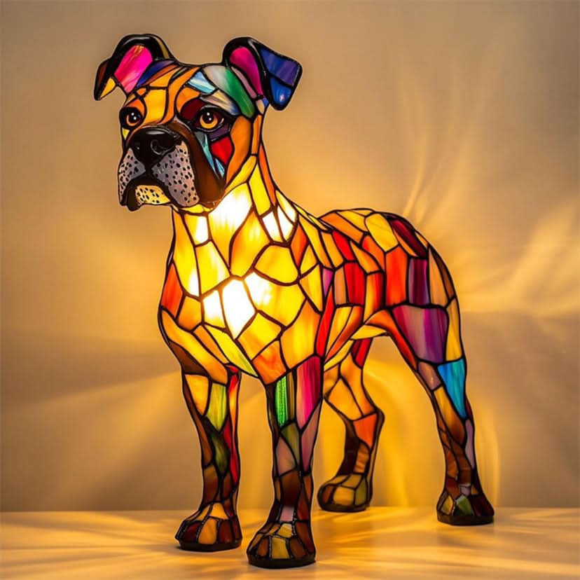 Lampada LED artistica e accogliente con motivi animali