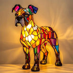 Decorative dog-shaped table lamp with LED backlight