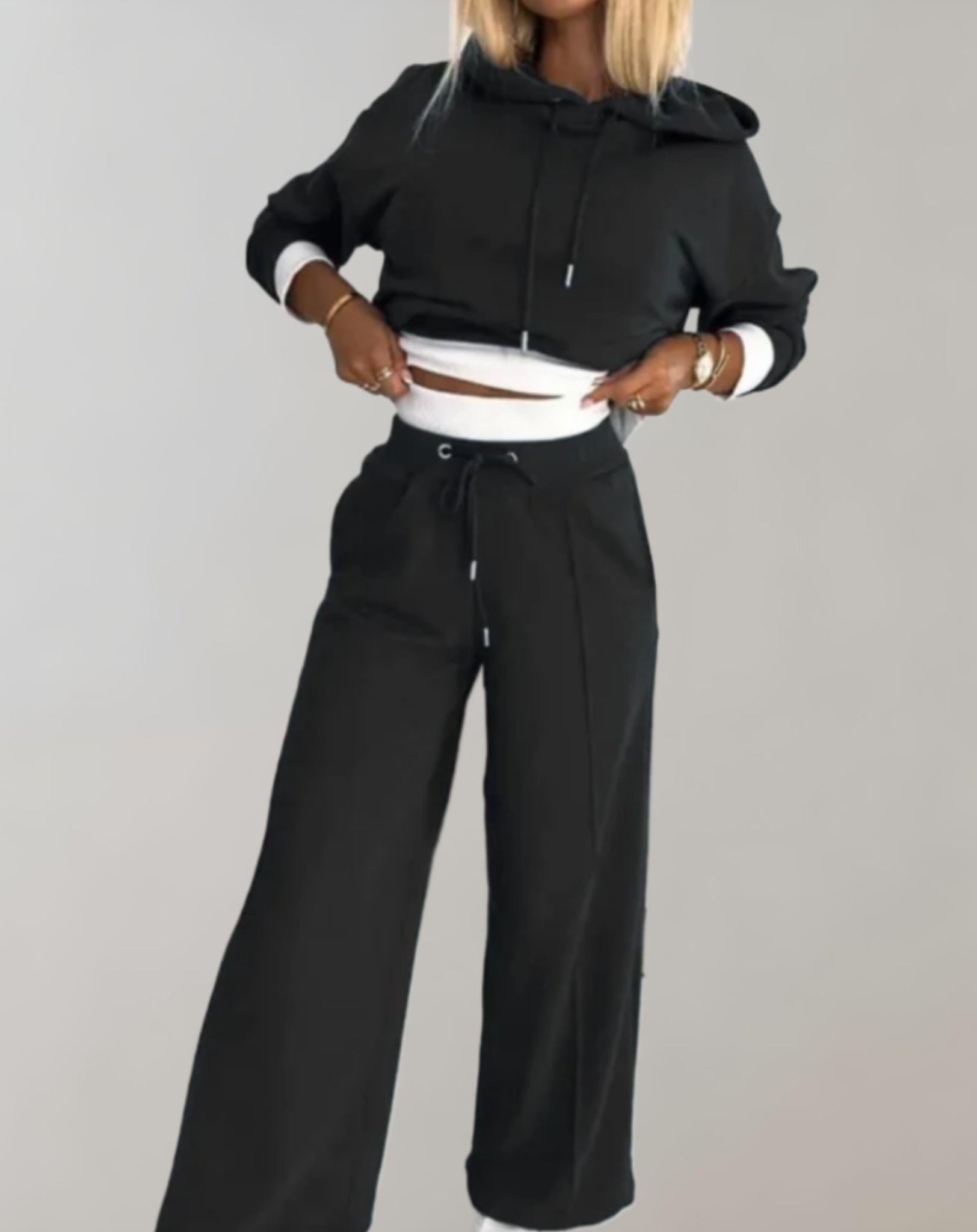 Ensemble de survêtement féminin coupe ample tenue décontractée quotidienne
