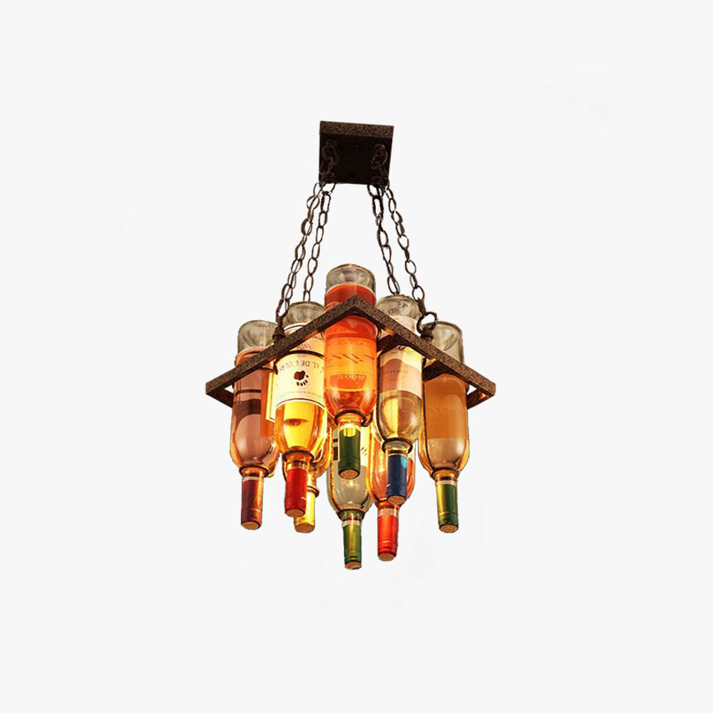 Lampa sufitowa z wiszącym kloszem w stylu vintage do sypialni i salonu