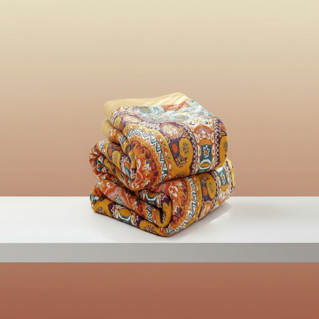 Coperta Boho Doppia Faccia Regolatrice di Temperatura