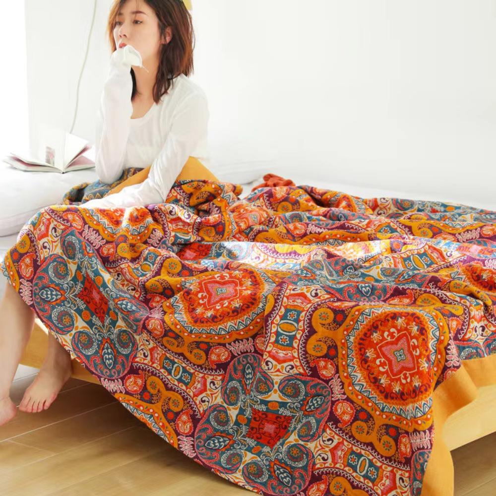 Coperta Boho Doppia Faccia Regolatrice di Temperatura