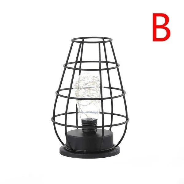 Decorative Vintage Metal Filigree Table Lamp