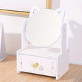 Miroir de maquillage fonctionnel avec rangement – oreilles de chat pointues