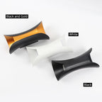 Modern outdoor LED wall light with curved design directing light up and down