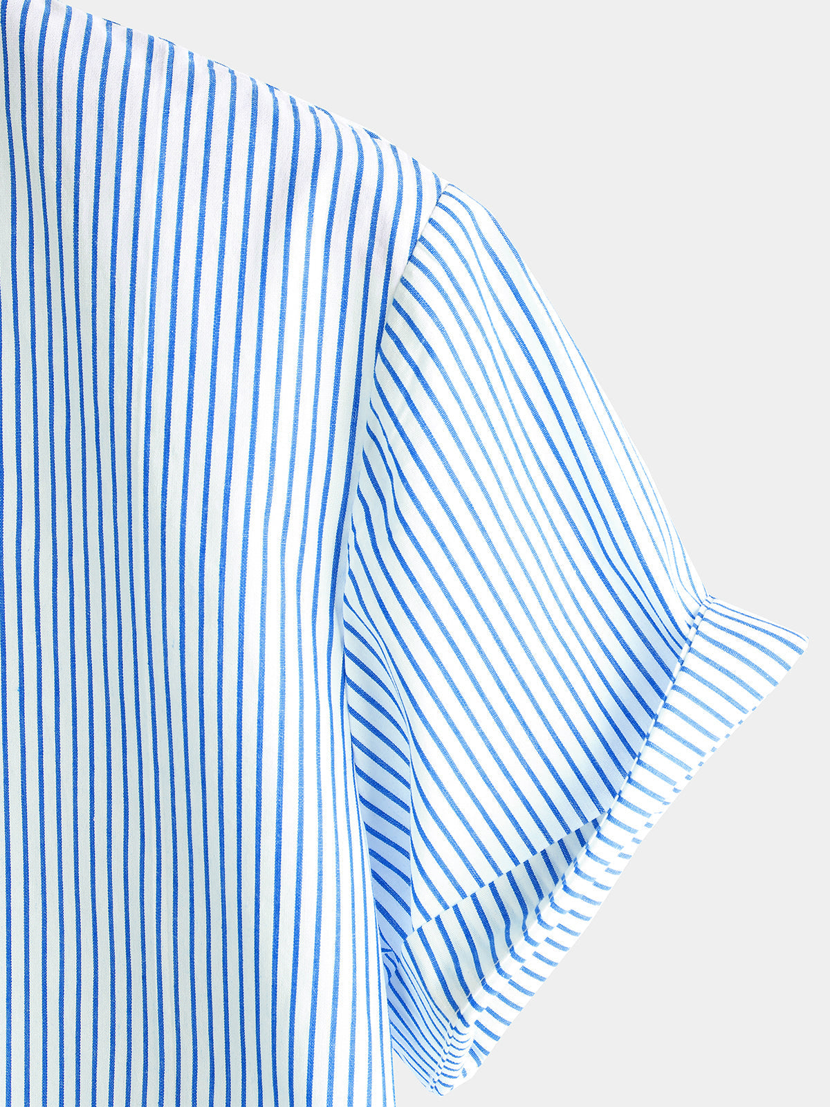 Top Henley Classico da Uomo con Maniche Corte e Motivo Verticale