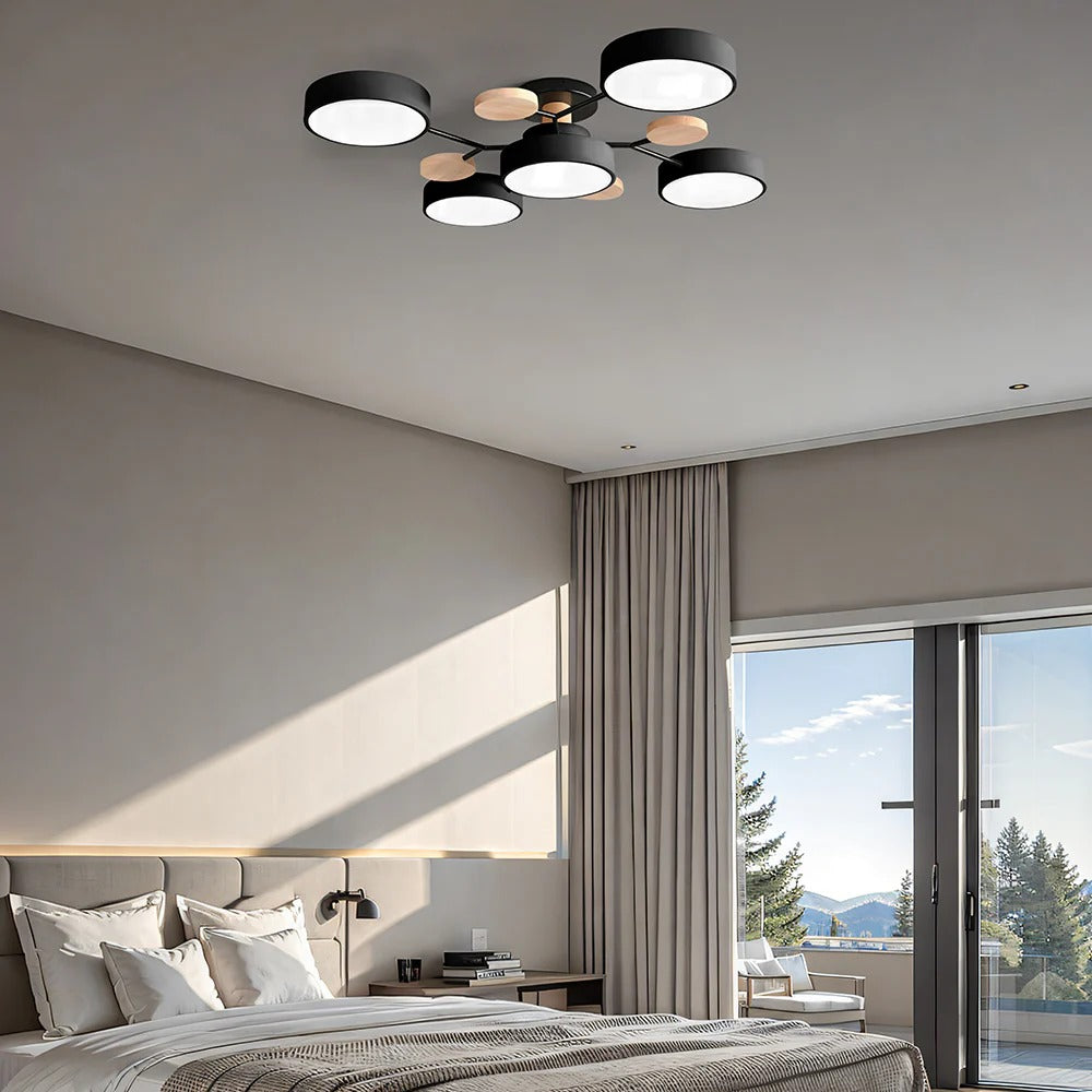 Feine geometrische runde LED-Deckenleuchte für moderne Räume