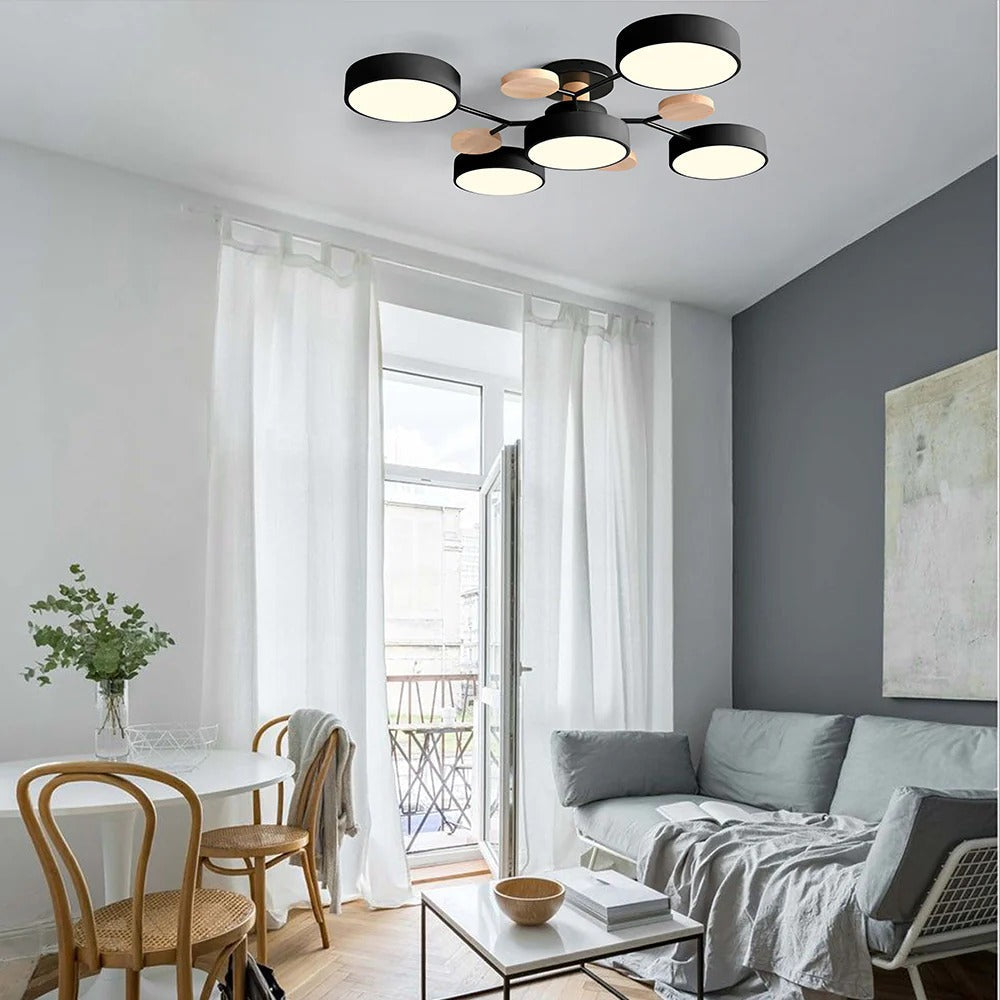 Feine geometrische runde LED-Deckenleuchte für moderne Räume