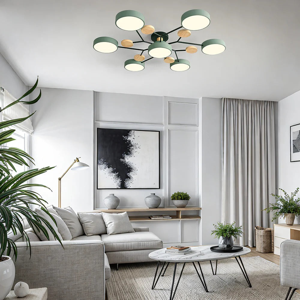 Feine geometrische runde LED-Deckenleuchte für moderne Räume