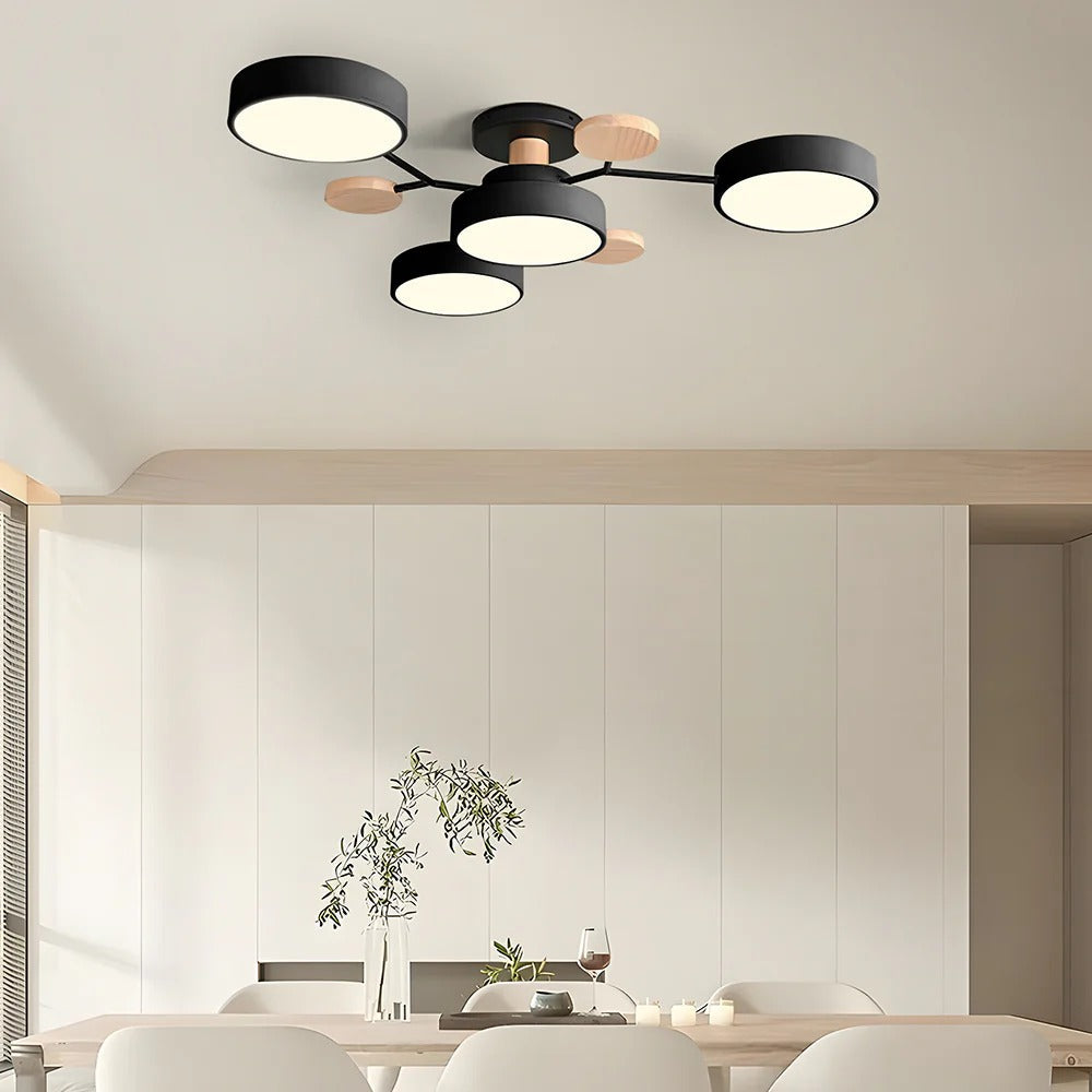Feine geometrische runde LED-Deckenleuchte für moderne Räume
