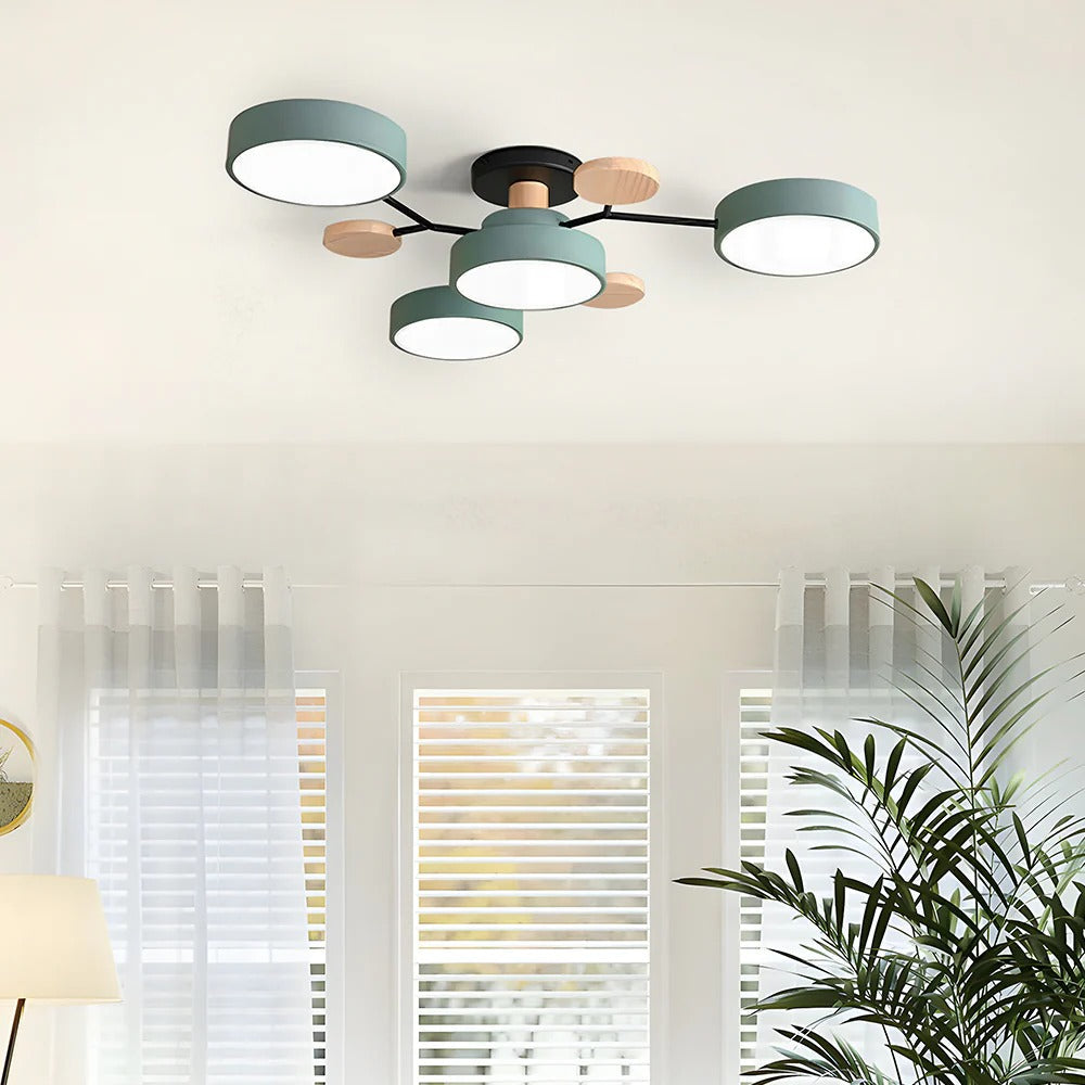 Feine geometrische runde LED-Deckenleuchte für moderne Räume