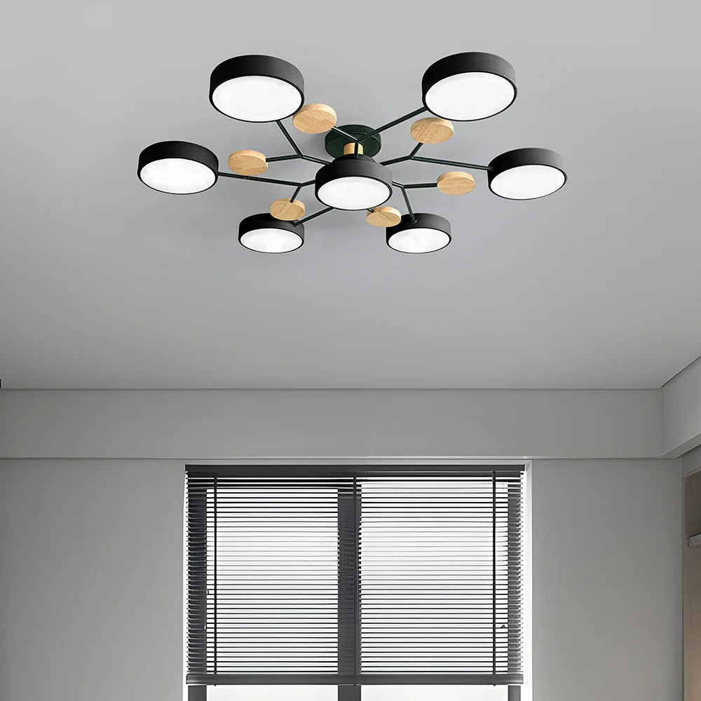 Feine geometrische runde LED-Deckenleuchte für moderne Räume