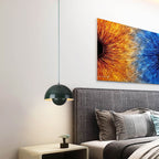 Nowoczesna lampa wisząca z unoszącym się kulistym blaskiem