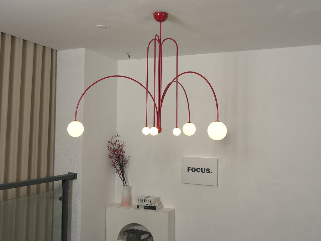 6-punktowa lampa sufitowa wisząca nowoczesny żyrandol rzeźbiarski