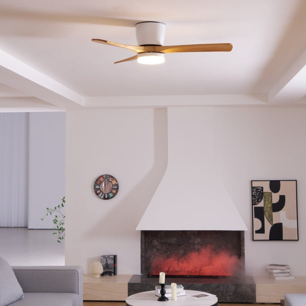 Lampa sufitowa w stylu nordyckim z wentylatorem Lampa sufitowa LED z pilotem