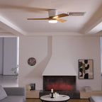 Lampa sufitowa w stylu nordyckim z wentylatorem Lampa sufitowa LED z pilotem