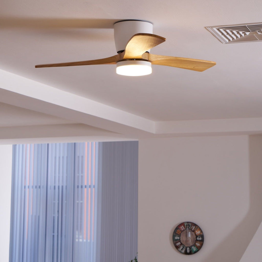 Lampa sufitowa w stylu nordyckim z wentylatorem Lampa sufitowa LED z pilotem