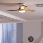 Lampa sufitowa w stylu nordyckim z wentylatorem Lampa sufitowa LED z pilotem