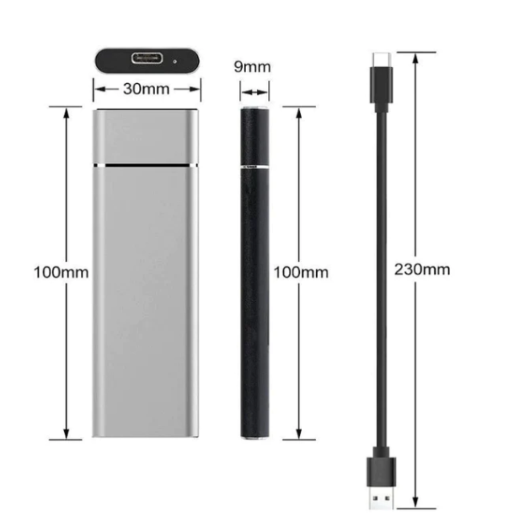 Kompaktowy zewnętrzny dysk twardy o pojemności 8 TB do bezpiecznego przechowywania danych