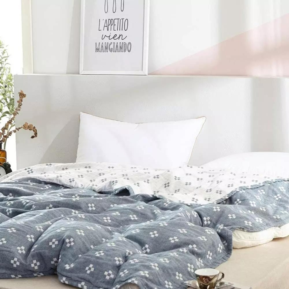 Confort luxueux en coton doux trois couches Diamond Dot
