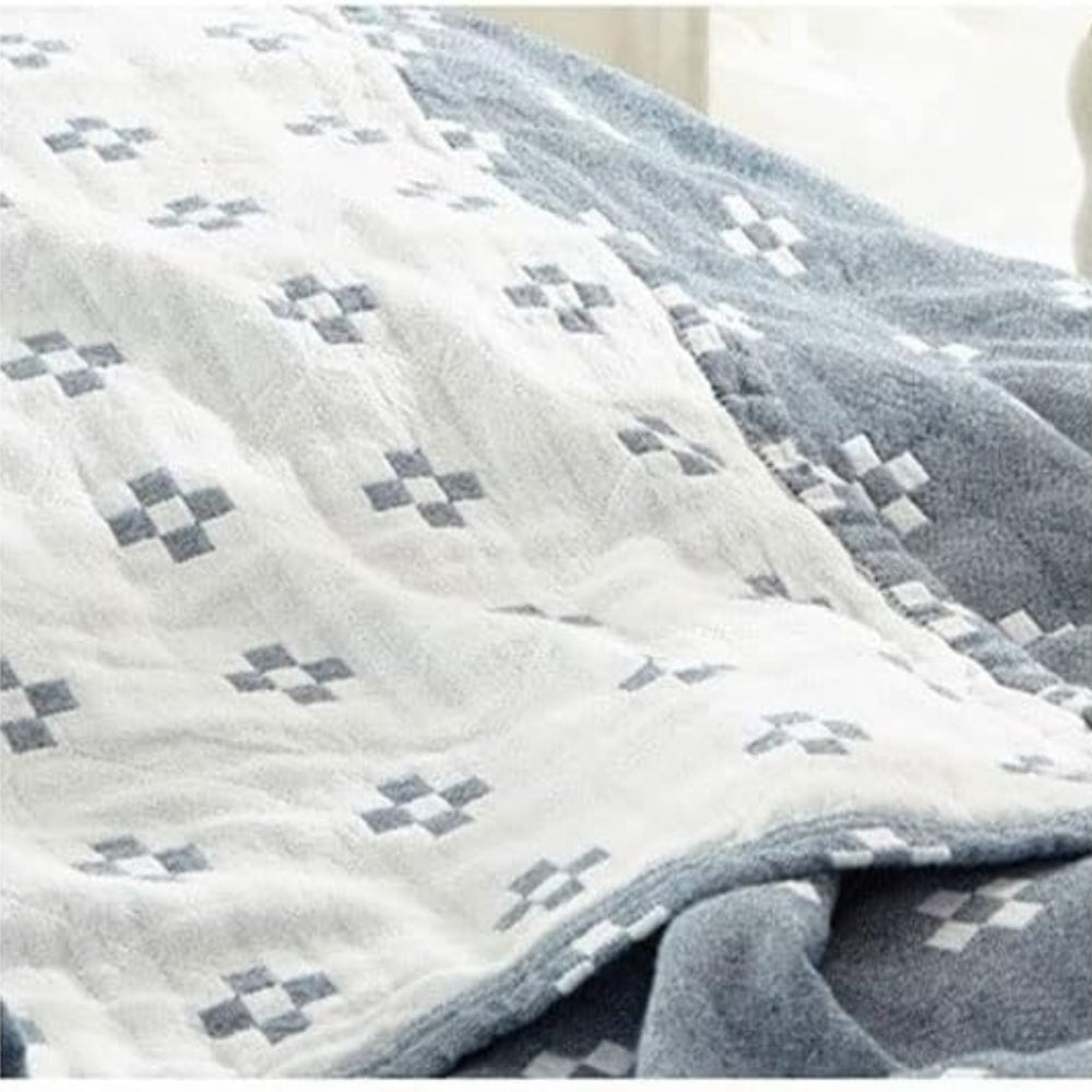 Confort luxueux en coton doux trois couches Diamond Dot