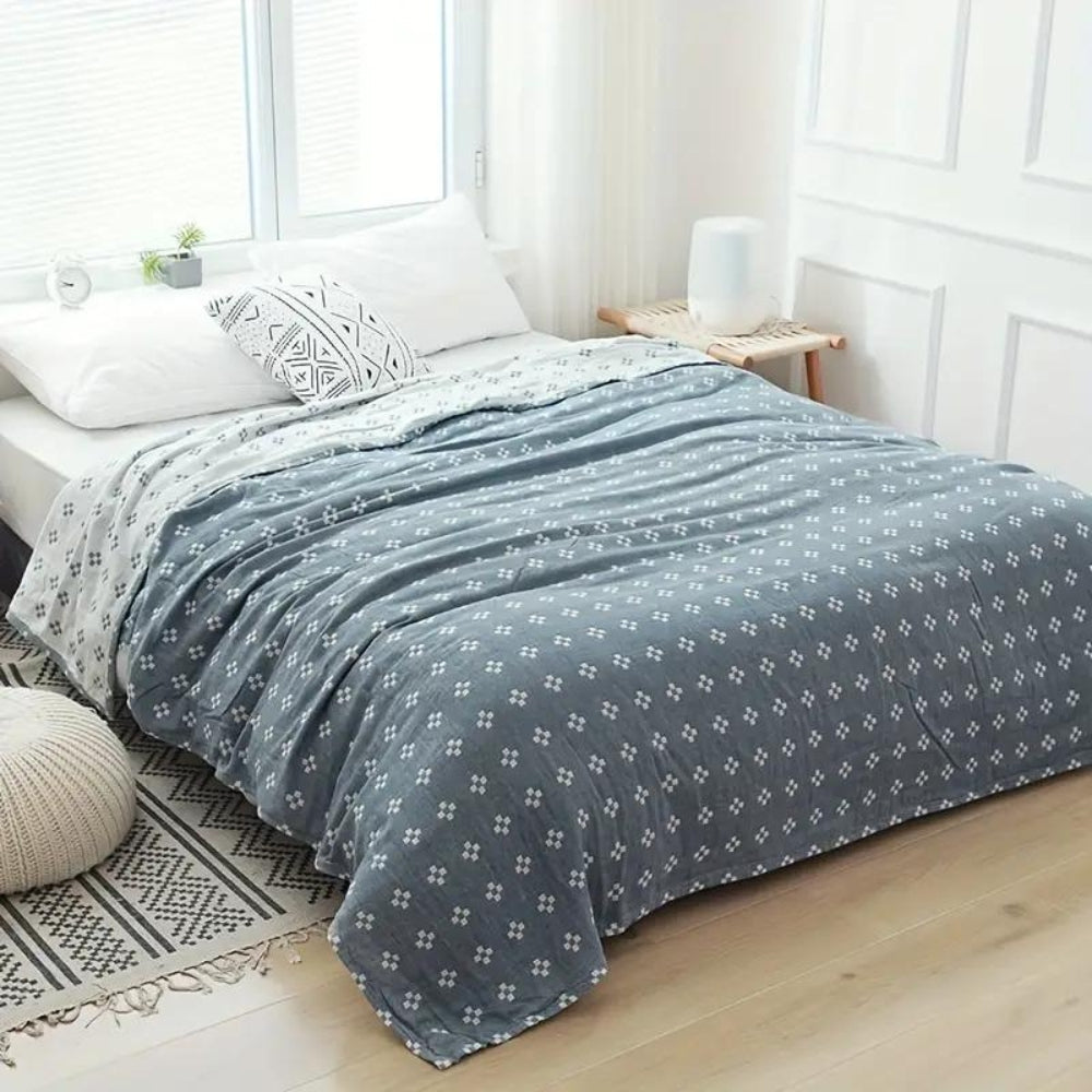 Confort luxueux en coton doux trois couches Diamond Dot