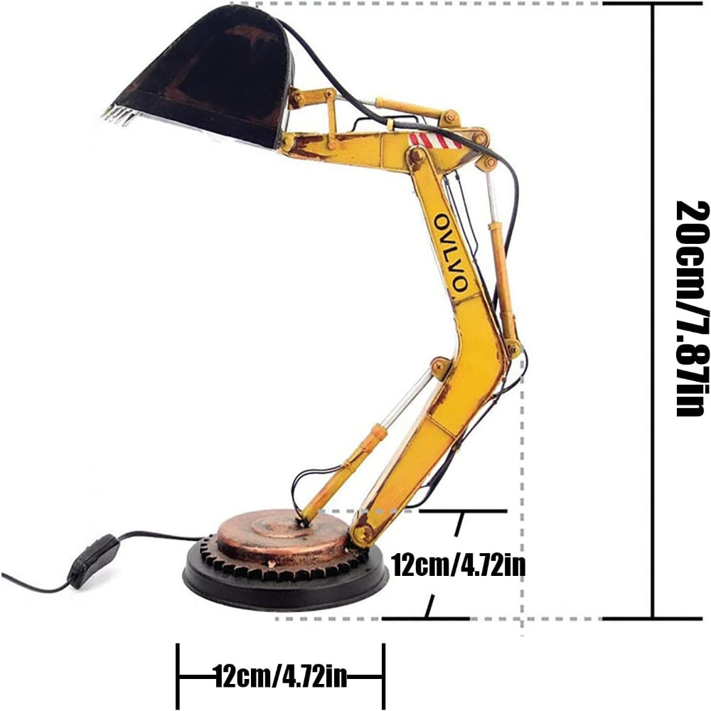 Kreatywna lampa biurkowa LED Excavator – oświetlenie w stylu industrialnym
