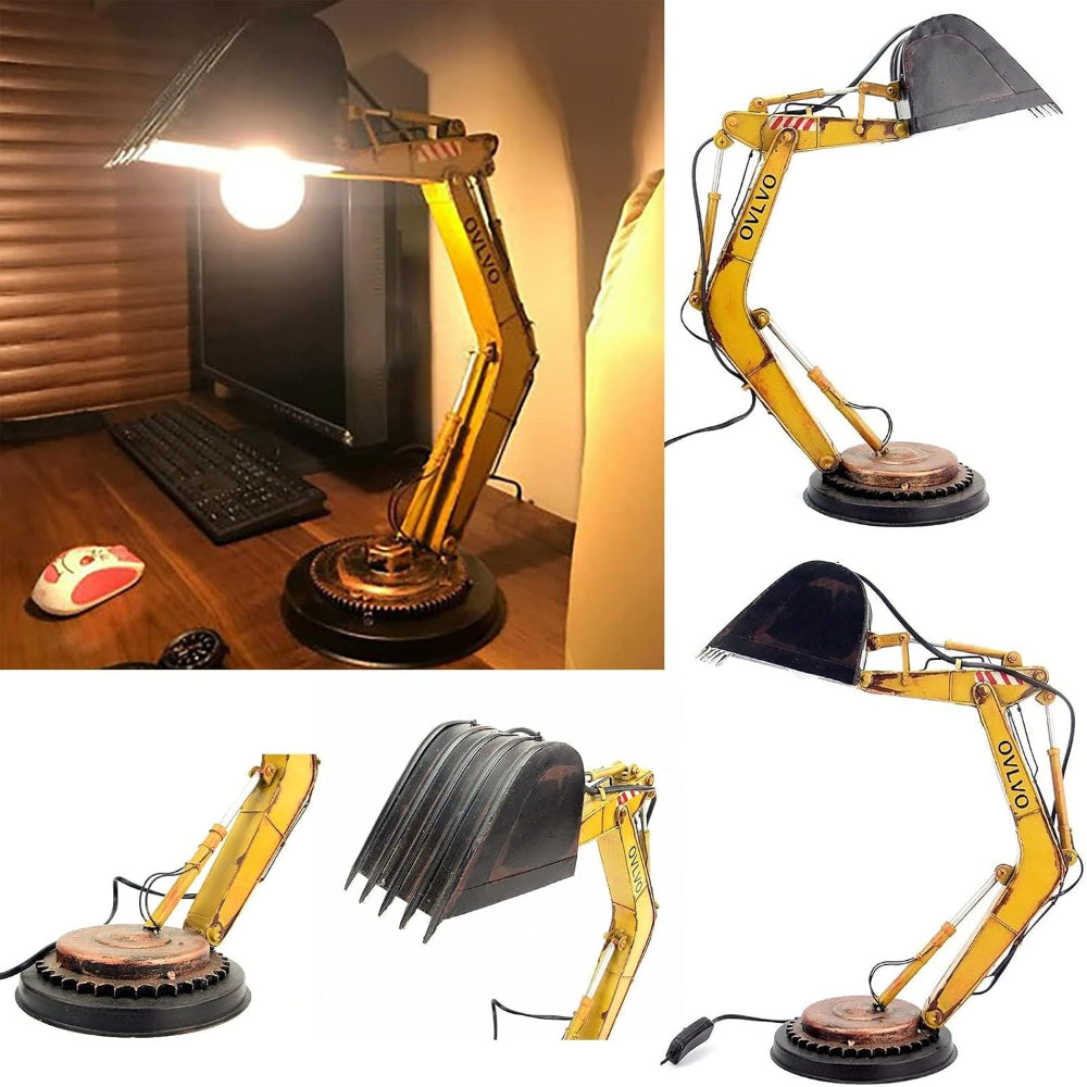 Kreatywna lampa biurkowa LED Excavator – oświetlenie w stylu industrialnym