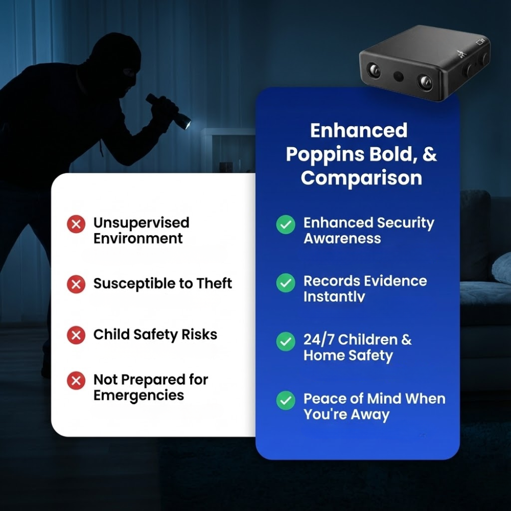 Inteligentna Przenośna Mini Kamera HD WiFi z Dźwiękiem