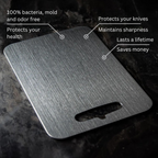 Safe Durable Non-Porous Titanium Cutting Board for Kitchen Use