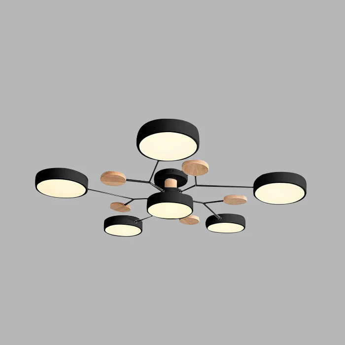Feine geometrische runde LED-Deckenleuchte für moderne Räume