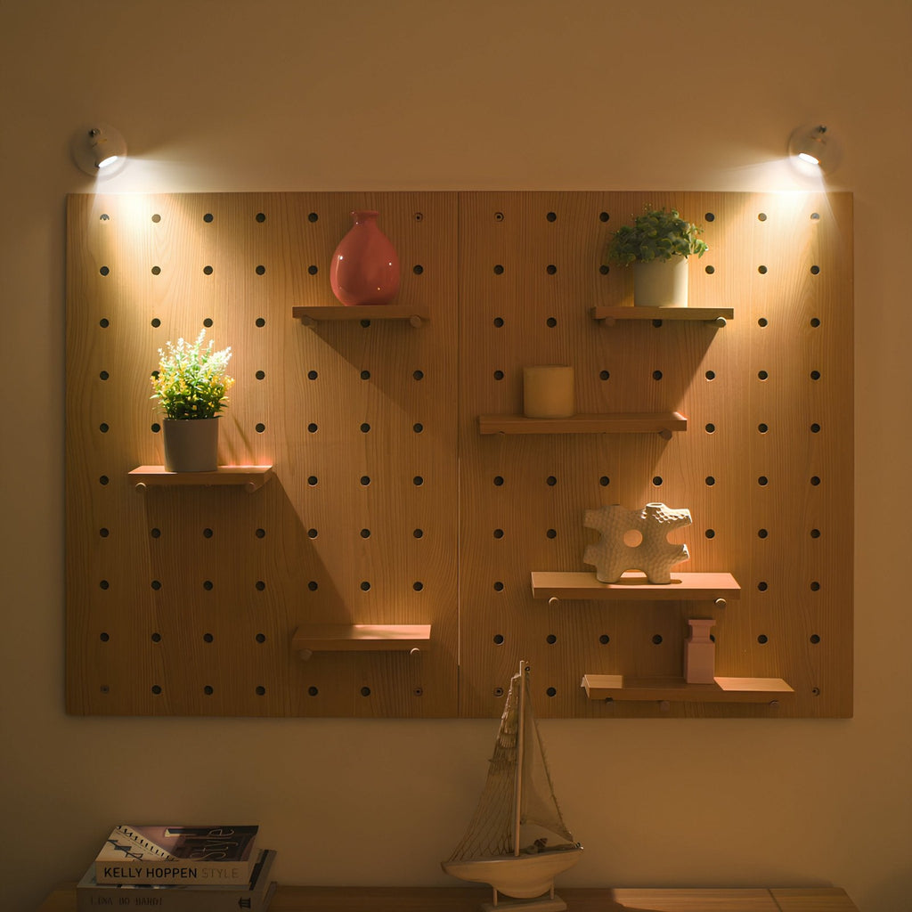 Lampada da parete wireless regolabile con punto luce e telecomando