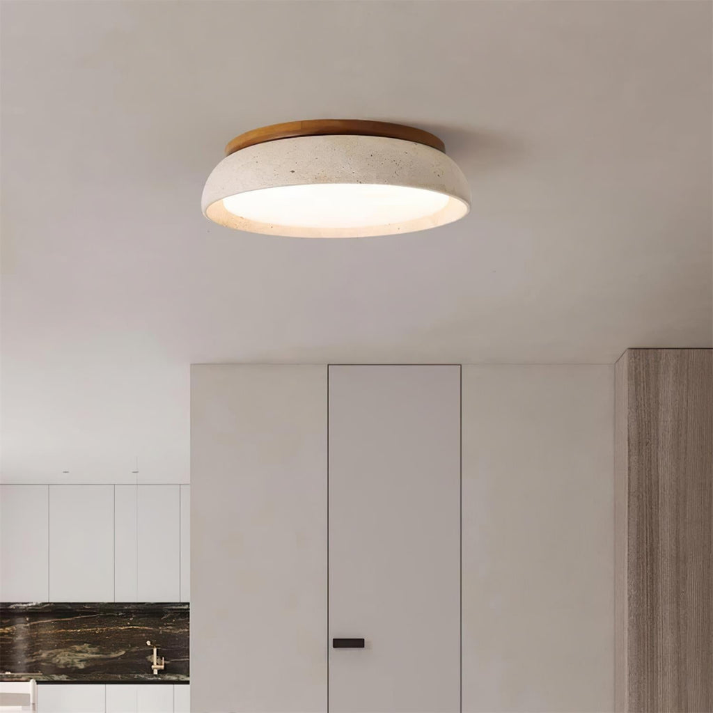 Lampe de plafond moderne avec finition texturée et lumière chaude
