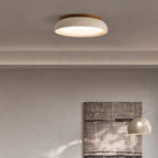 Stylowa lampa sufitowa z trawertynu i drewna